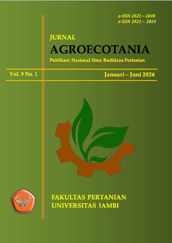 					View Vol. 9 No. 1 (2026): Jurnal Agroecotania : Publikasi Nasional Ilmu Budidaya Pertanian
				