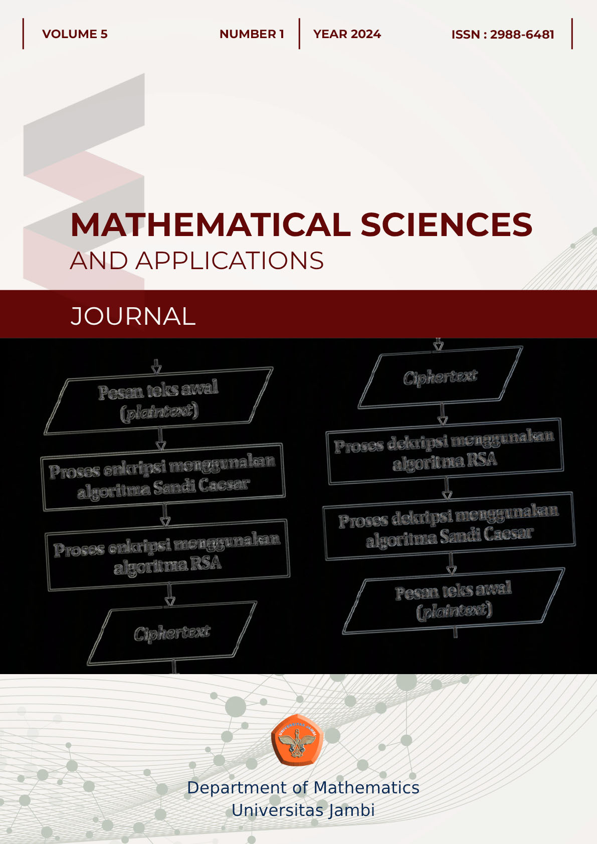 					View Vol. 5 No. 1 (2024): Mathematical Sciences and Applications Journal
				