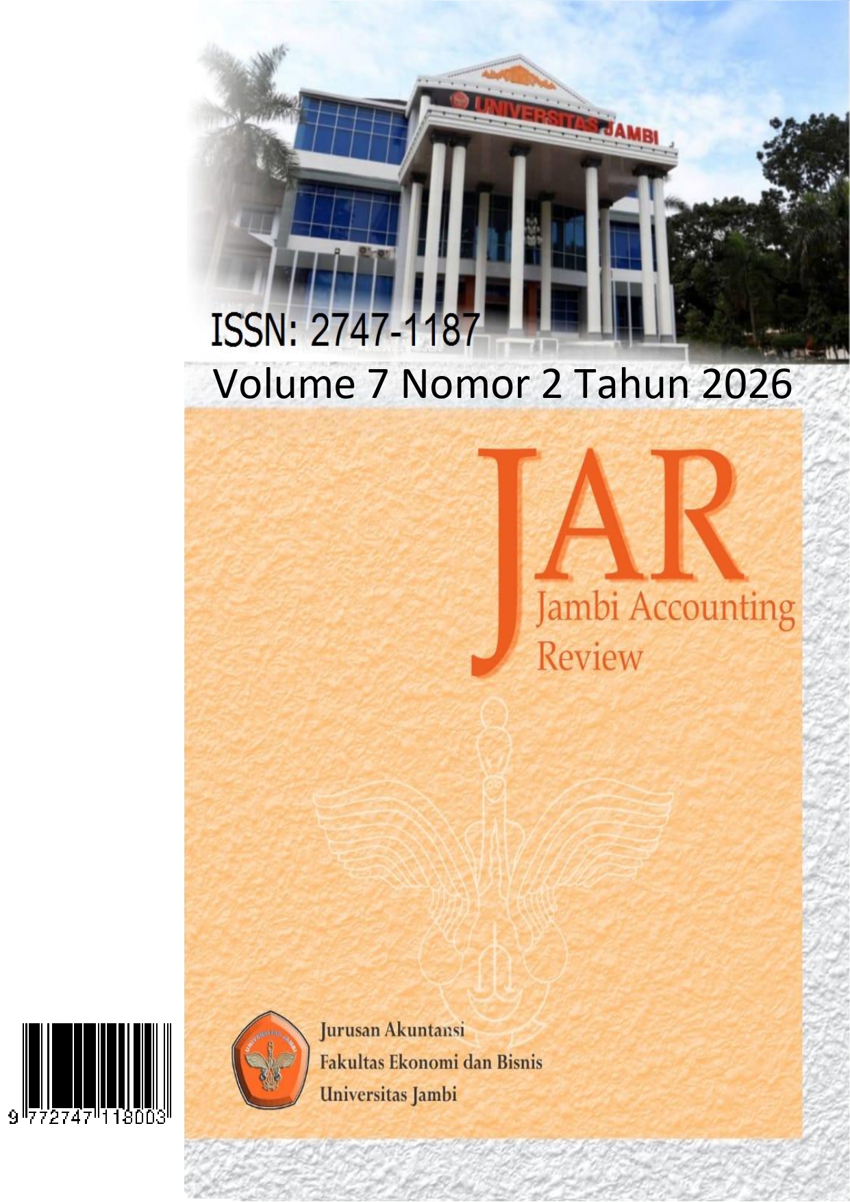 					View Vol. 7 No. 2 (2026): Jambi Accounting Review (JAR)
				