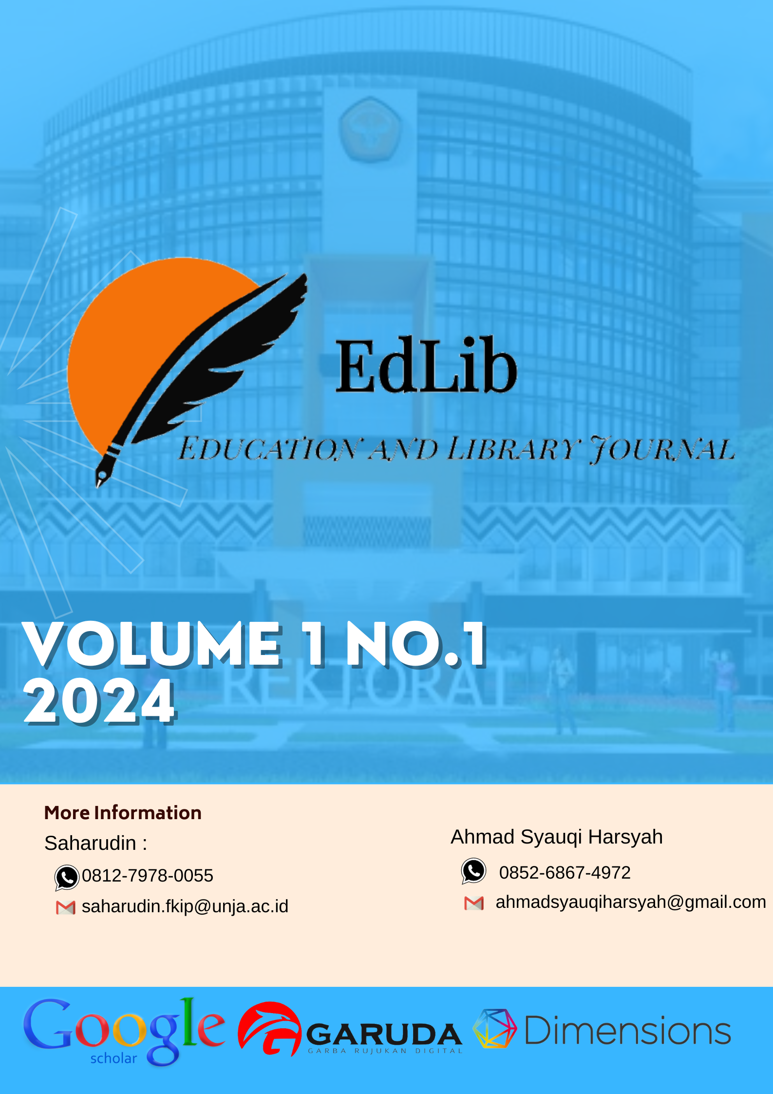 					View Vol. 1 No. 1 (2024): Education and Library Journal
				