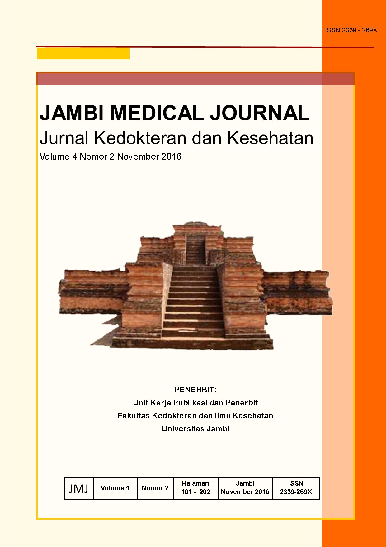 					View Vol. 4 No. 2 (2016): JAMBI MEDICAL JOURNAL Jurnal Kedokteran dan Kesehatan
				
