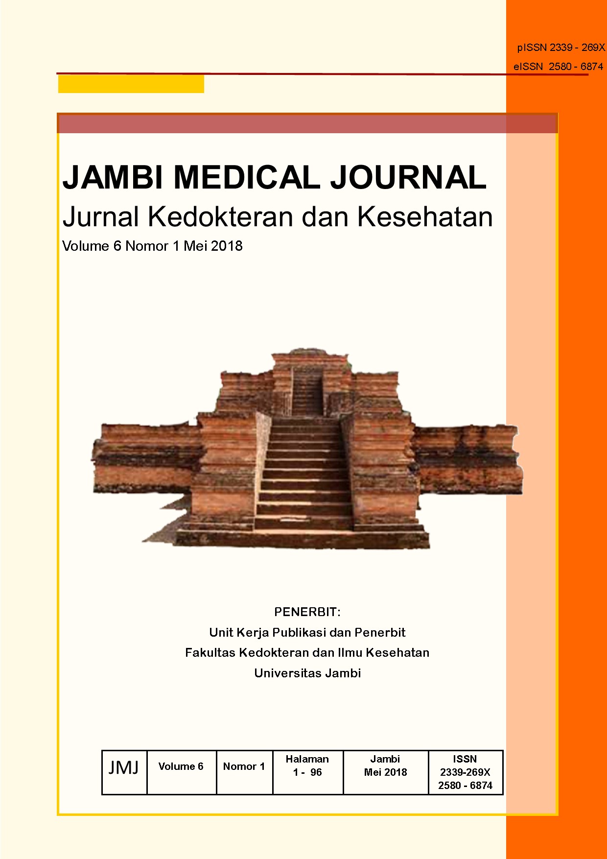 					View Vol. 6 No. 1 (2018): JAMBI MEDICAL JOURNAL Jurnal Kedokteran Dan Kesehatan
				