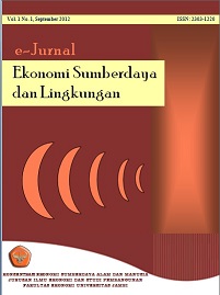 					View Vol. 9 No. 3 (2020): e-Jurnal Ekonomi Sumberdaya dan Lingkungan
				