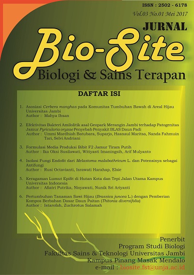 					Lihat Vol 3 No 1 (2017): Bio-Site
				