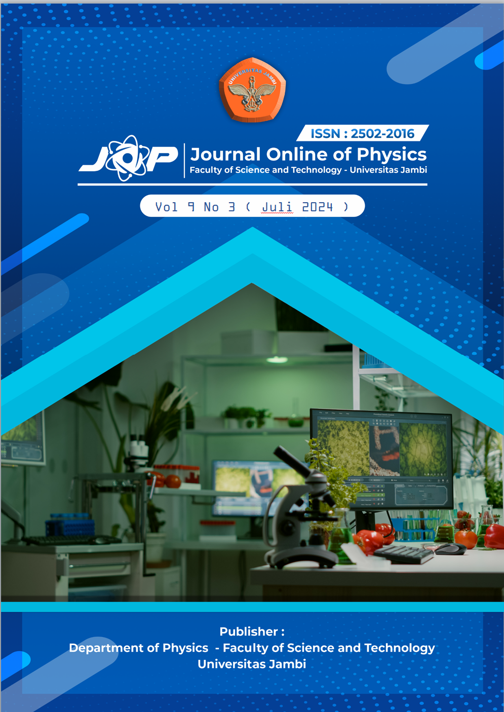 					View Vol. 9 No. 3 (2024): JOP (Journal Online of Physics) Vol 9 No 3
				