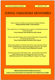 					View Vol. 14 No. 1 (2019): Jurnal Paradigma Ekonomika
				