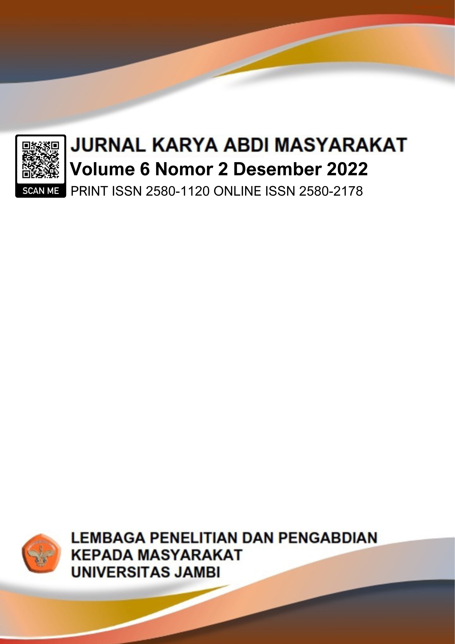 					View Vol. 6 No. 2 (2022): Jurnal Karya Abdi Masyarakat
				